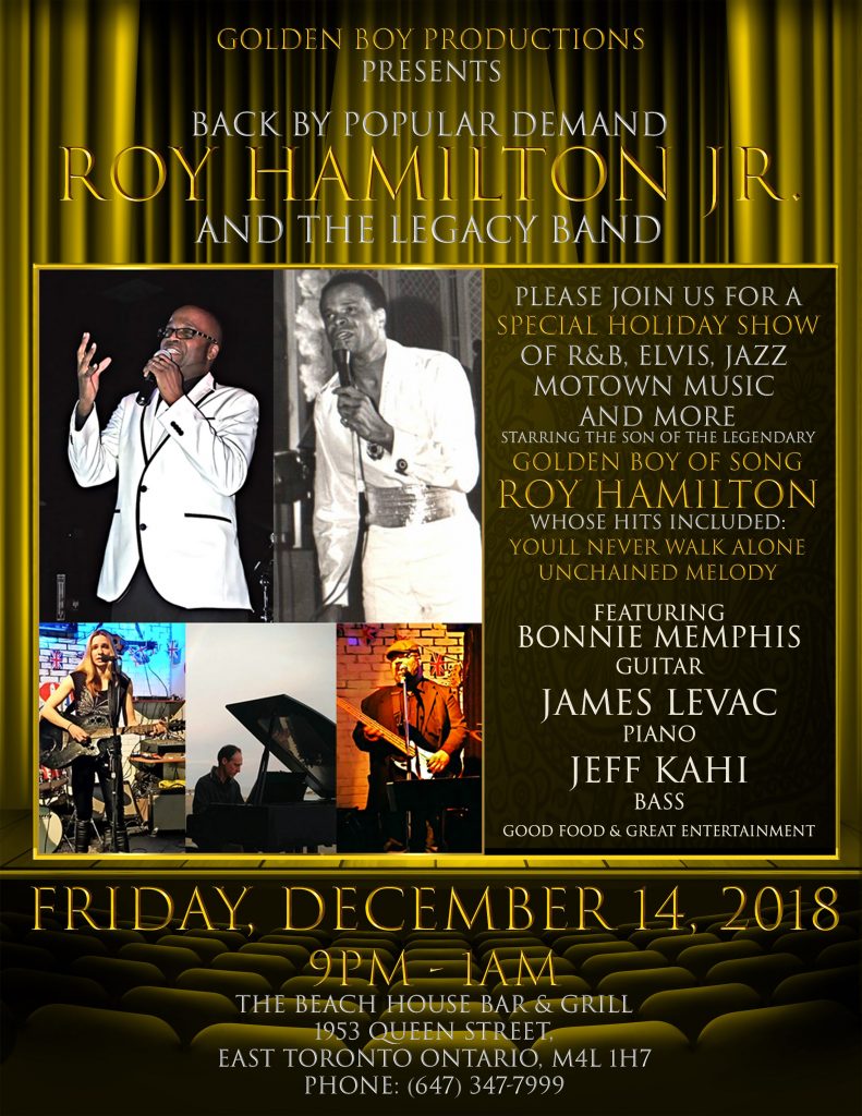 Roy Hamilton Jr. And The Legacy Band – Friday, December 14, 2018