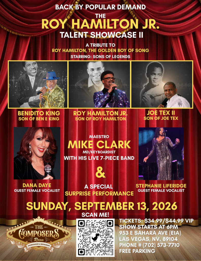ROY HAMILTON JR. TALENT SHOWCASE II: BACK BY POPULAR DEMAND – SUNDAY, SEPTEMBER 13, 2026