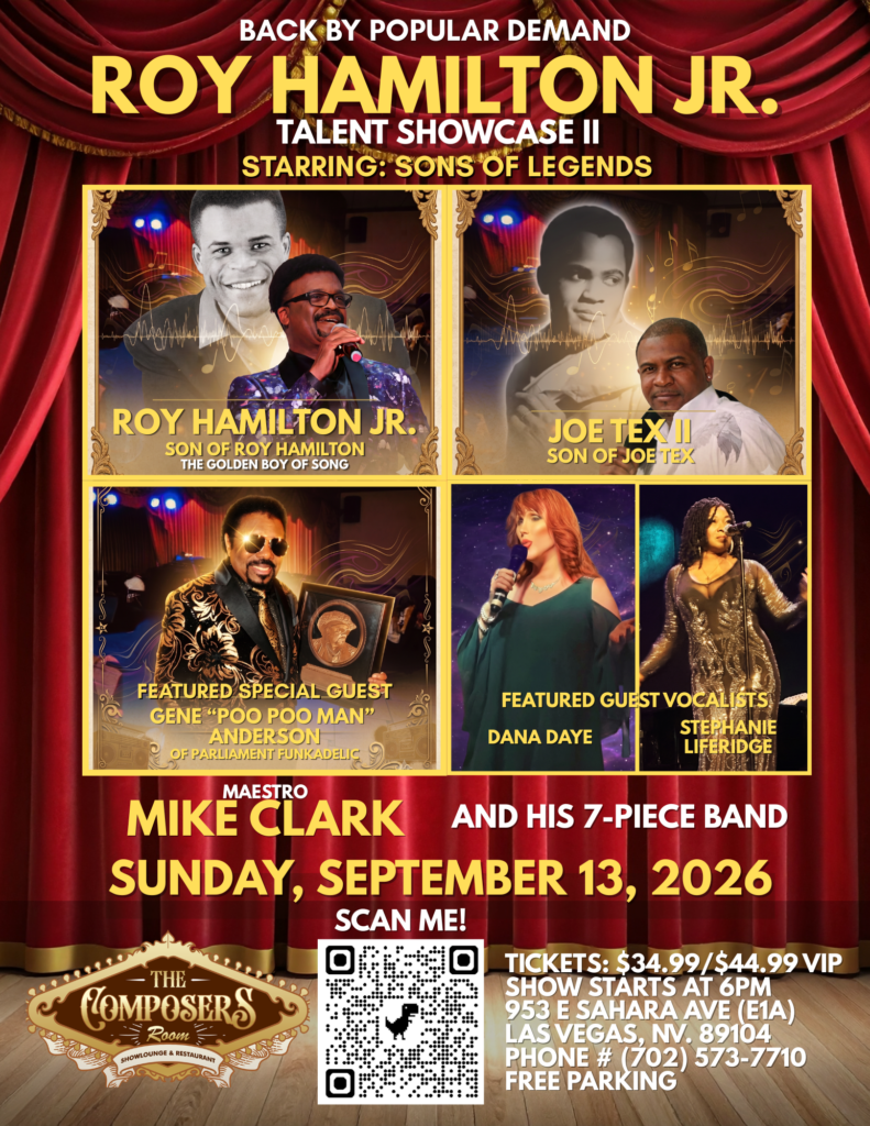 ROY HAMILTON JR. TALENT SHOWCASE II: BACK BY POPULAR DEMAND – SUNDAY, SEPTEMBER 13, 2026